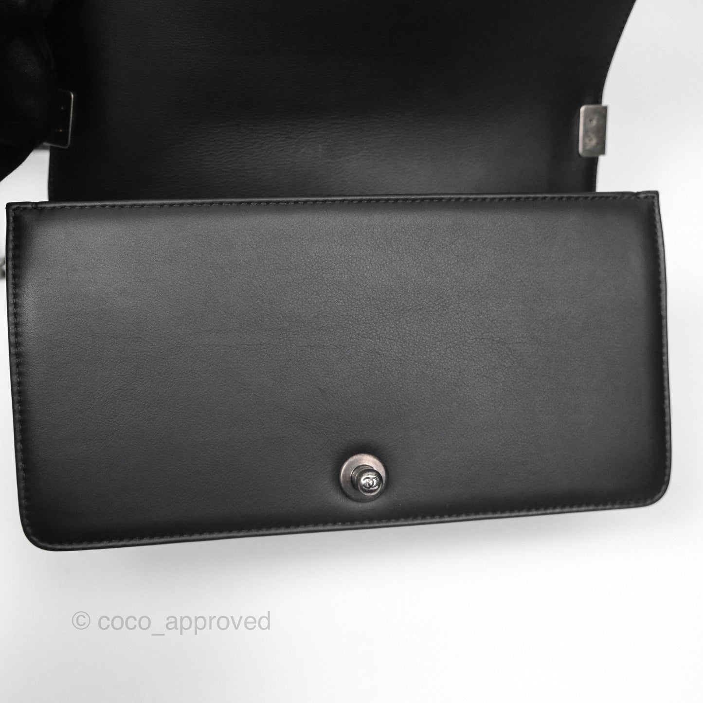 Chanel Medium Boy Quilted Black Calfskin Ruthenium Hardware