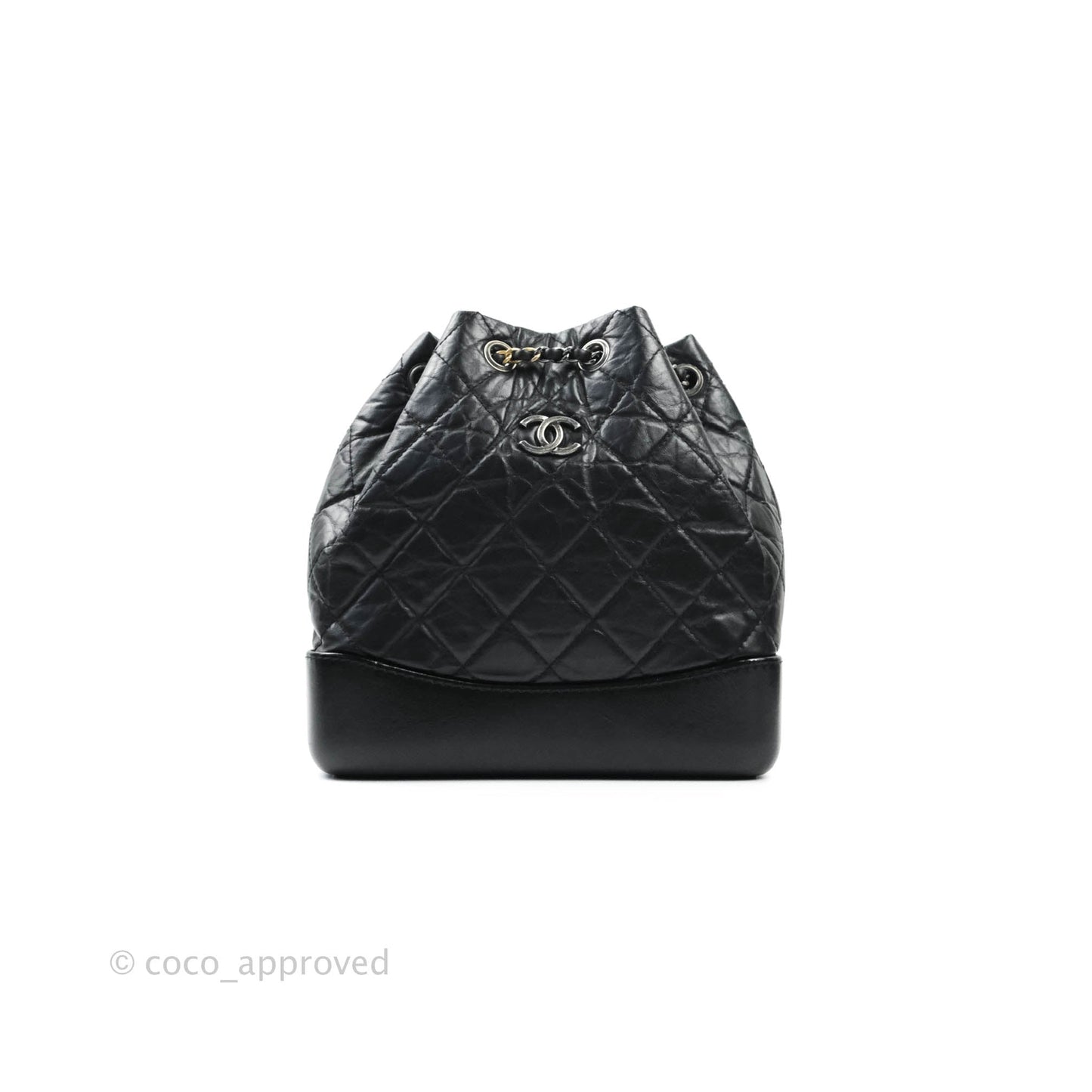 Chanel Small Gabrielle Backpack Black Aged Calfskin