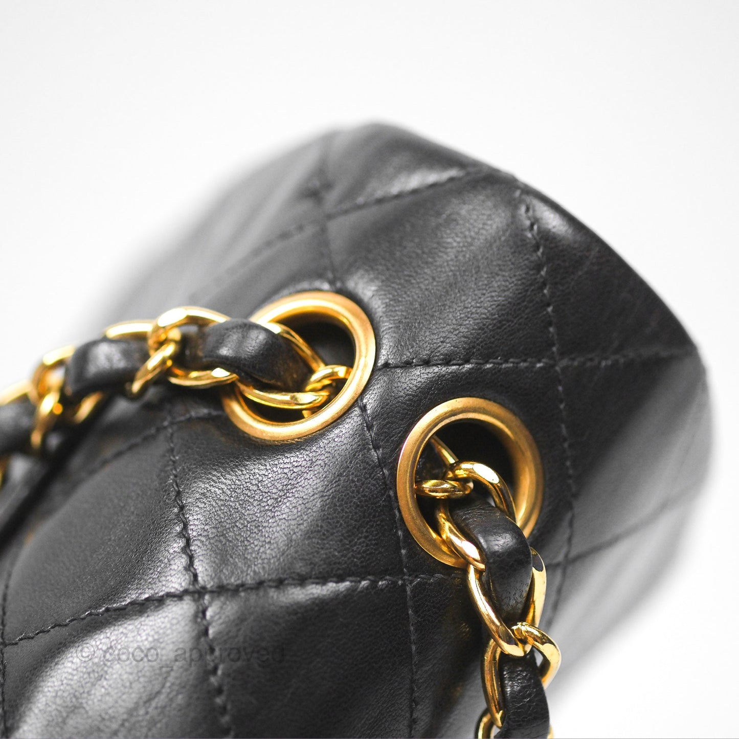 Chanel Classic Vintage Small Flap Black Lambskin 24K Gold Hardware