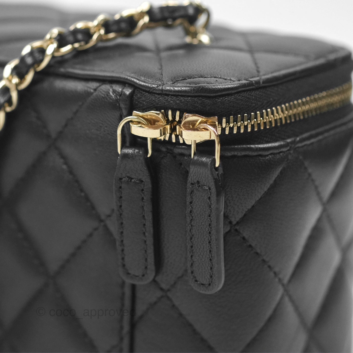 Chanel Ball Crush Vanity with Chain Black Lambskin Gold Hardware