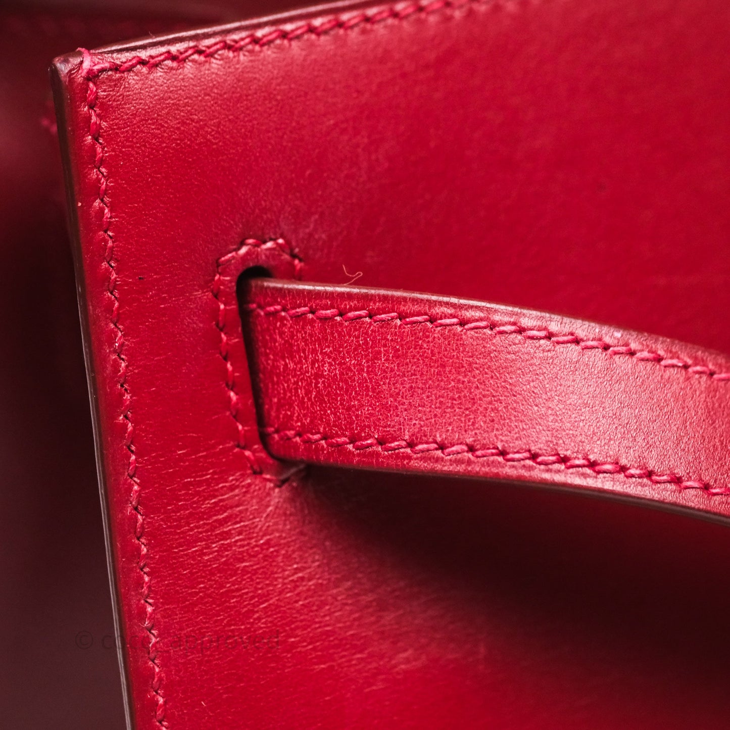Hermès Vintage Kelly 32 Sellier Rouge Hermes 55 Box Leather Gold Hardware