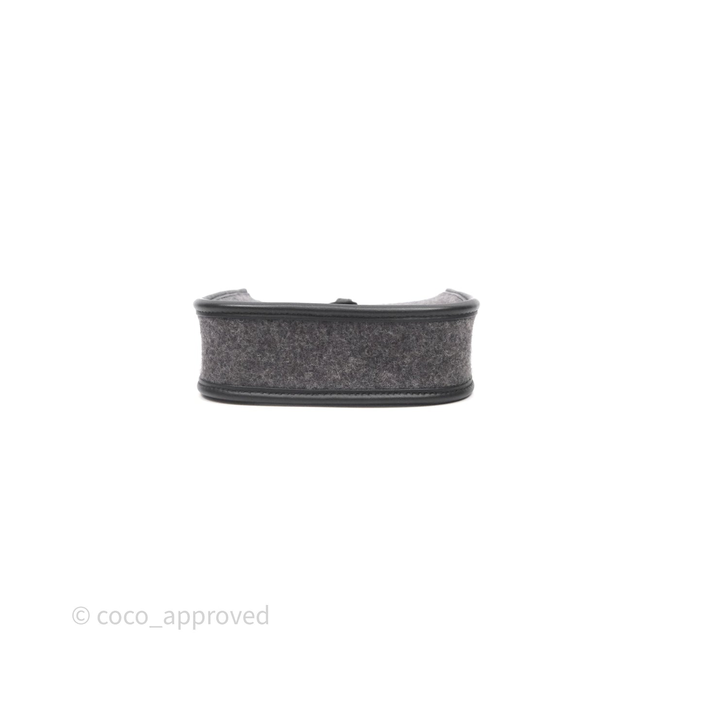 Hermès Mini Evelyne 16 Graphite 88 / Noir 89 Wool Swift Palladium Hardware