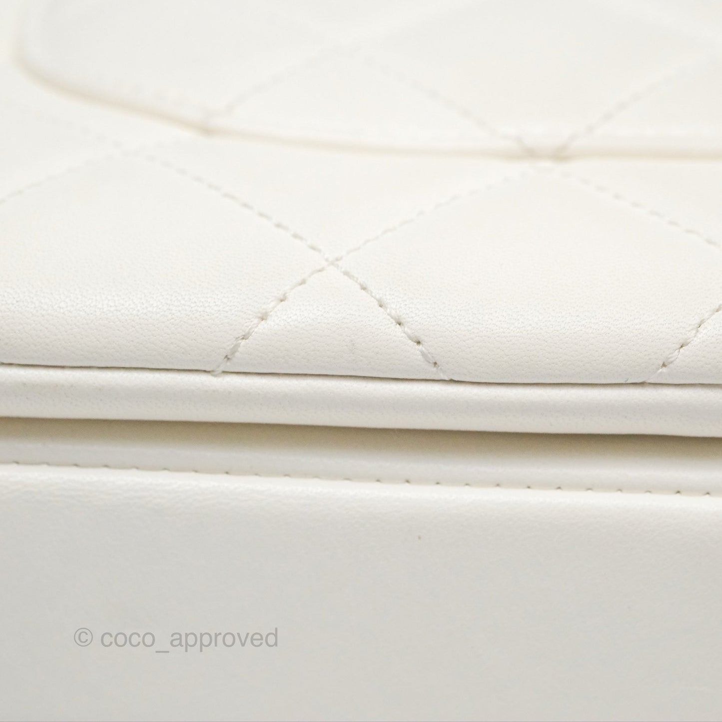 Chanel Trendy CC Small White Lambskin Black Hardware