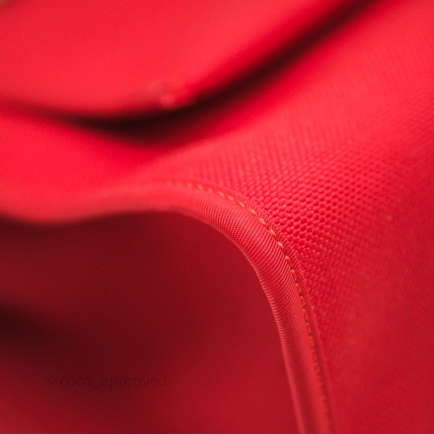 Hermès Herbag Zip 31 Red/Natural Canvas Palladium Hardware