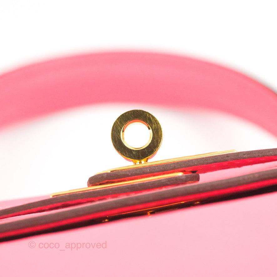 Hermès Retourne Kelly 25 Veau Swift Rose Azalee Gold Hardware