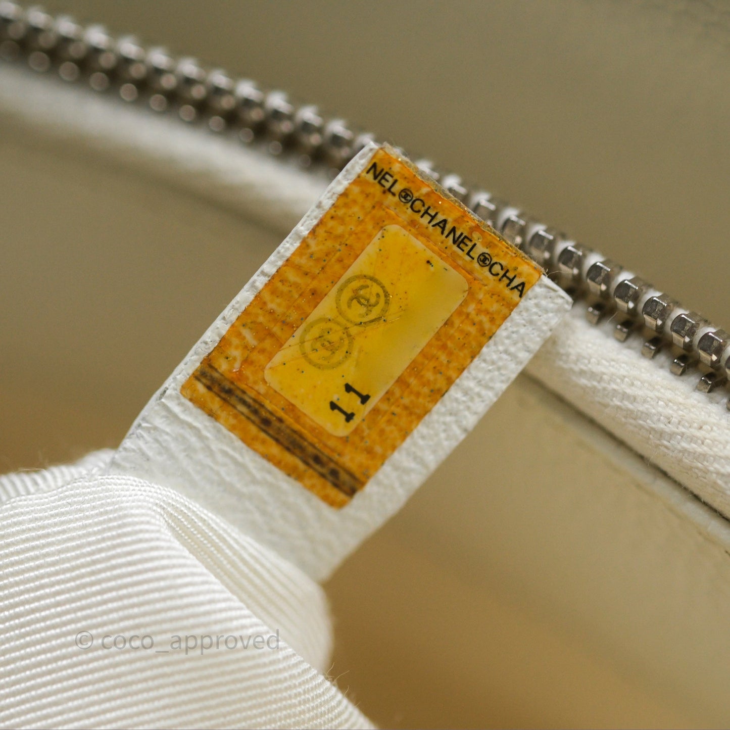 Chanel GST White Caviar Silver Hardware