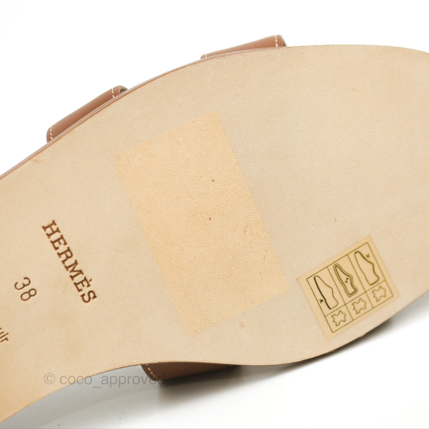 Hermès Oran Sandals in Gold Size 38