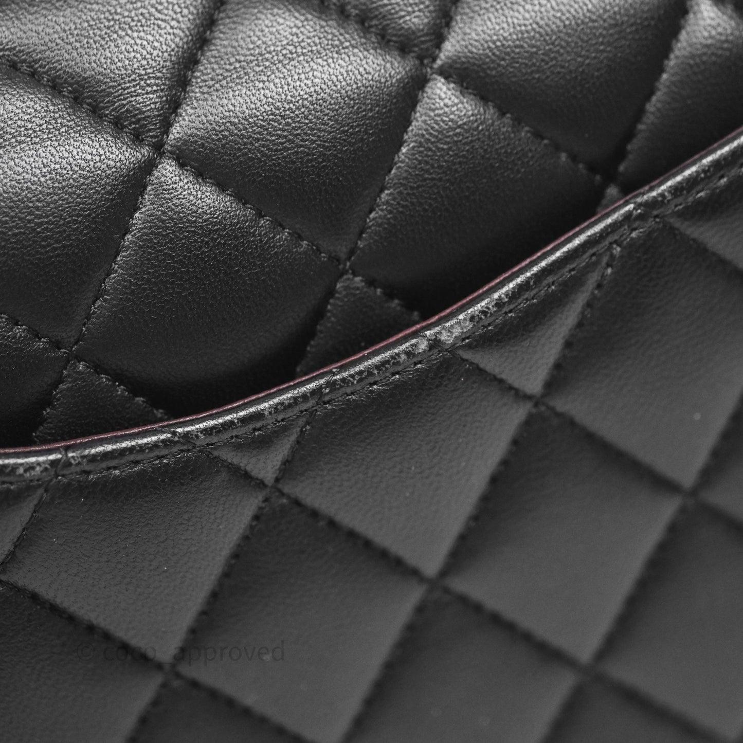 Chanel Classic M/L Medium Flap Quilted Black Lambskin Gold Hardware