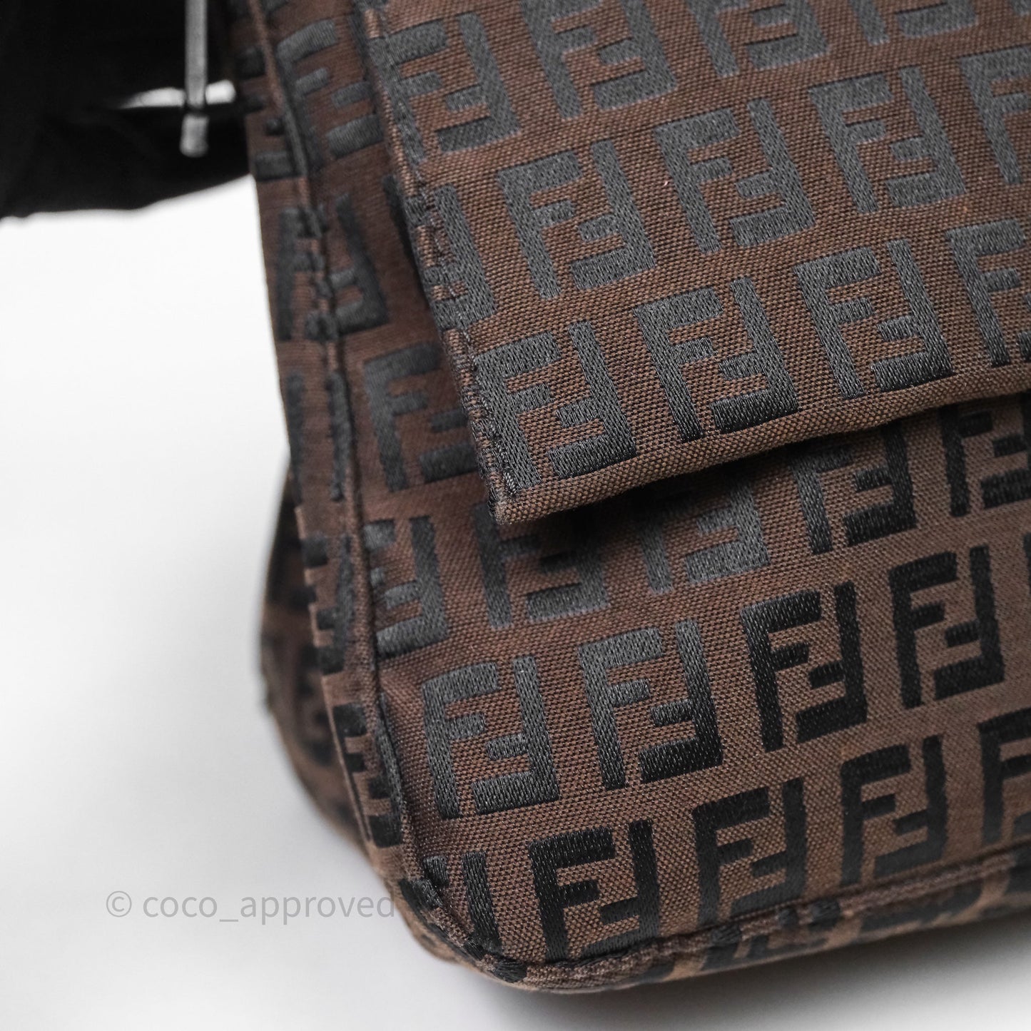 Fendi Vintage Mamma Baguette Bag Zucchino Dark Brown/ Black