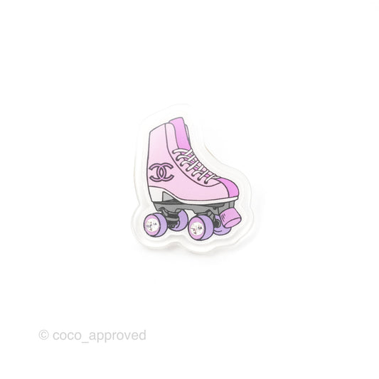 Chanel Crystal Roller Skate Resin Pin Brooch 24C