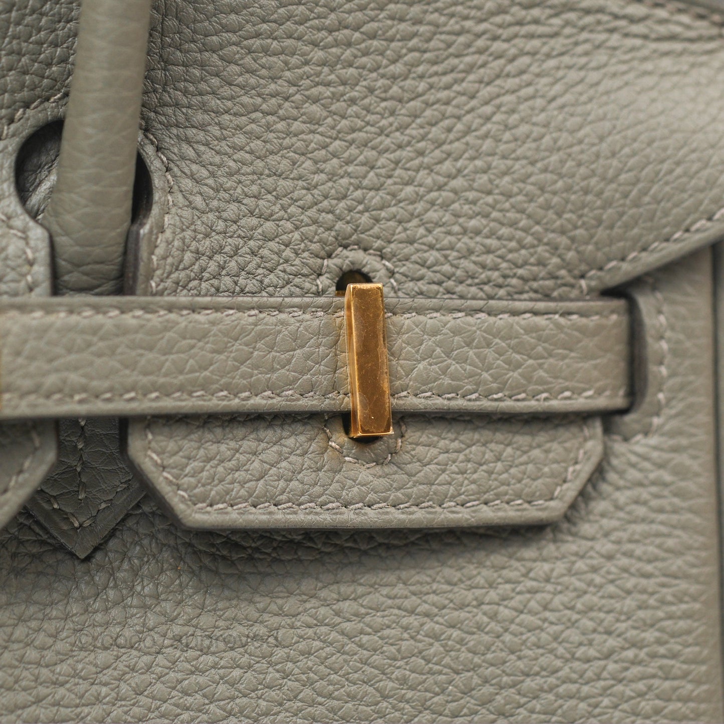 Hermes Birkin 25 Retourne Gris Meyer 0L Togo Gold Hardware