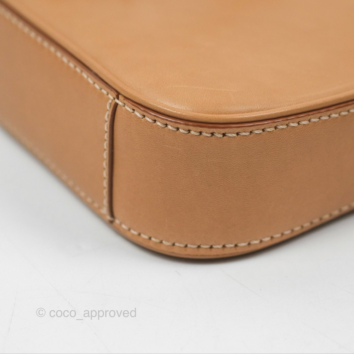 Saint Laurent Mini Le 5 À 7 Tan Calfskin Bronze Brass Hardware
