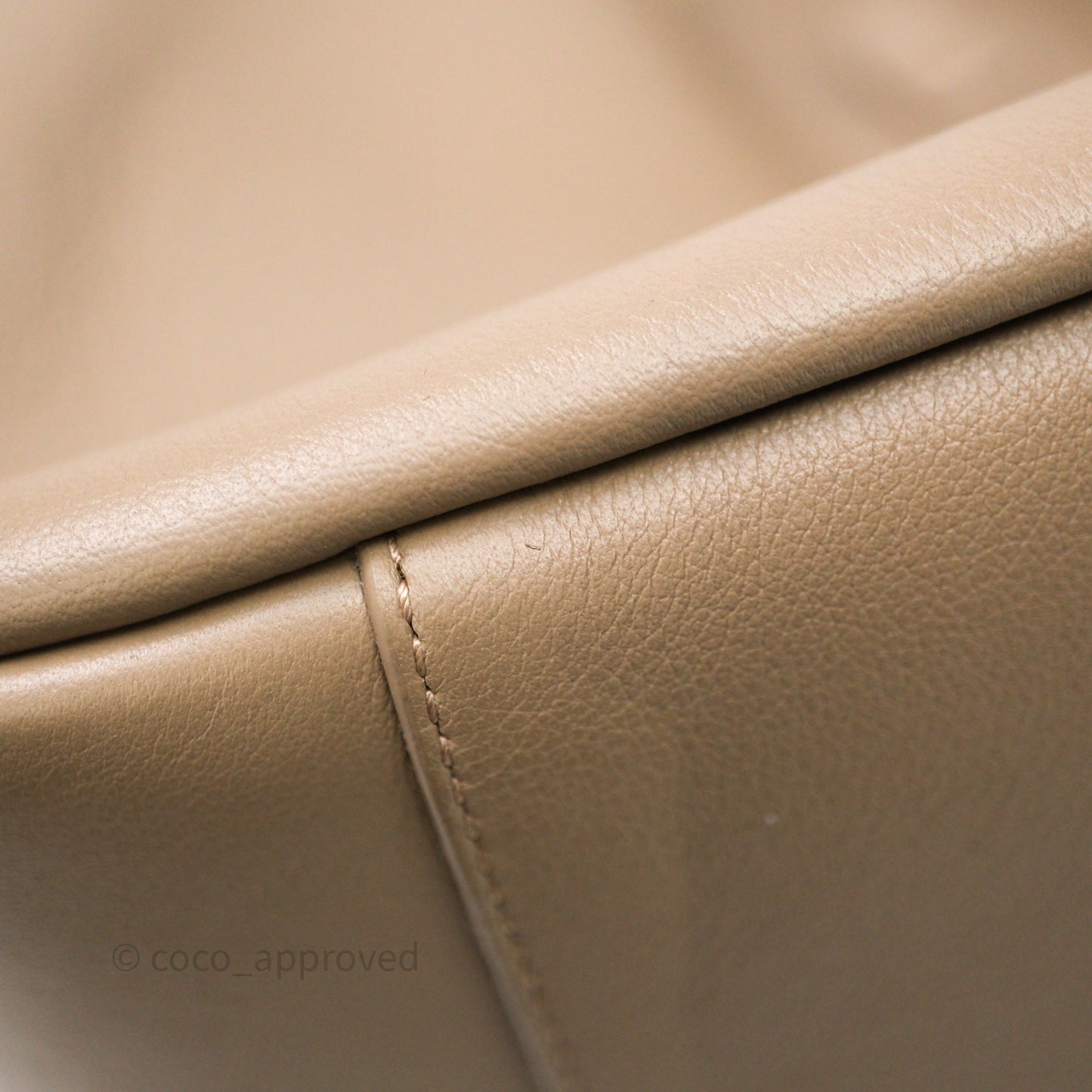 Saint Laurent LE 5 à 7 Supple Large Dusty Grey Grained Leather Gold Hardware