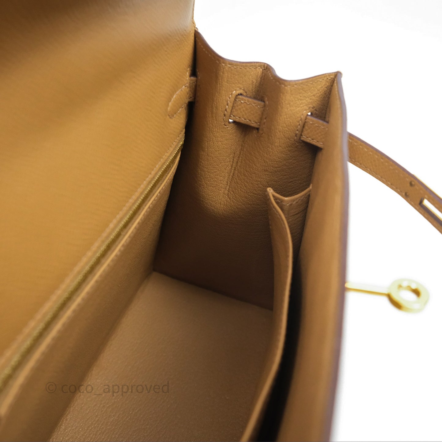 Hermès Sellier Kelly 25 Chai 0M Epsom Gold Hardware