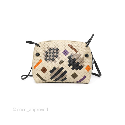 Bottega Veneta Nodini Crossbody Bag Cement Abstract Nappa Intrecciato