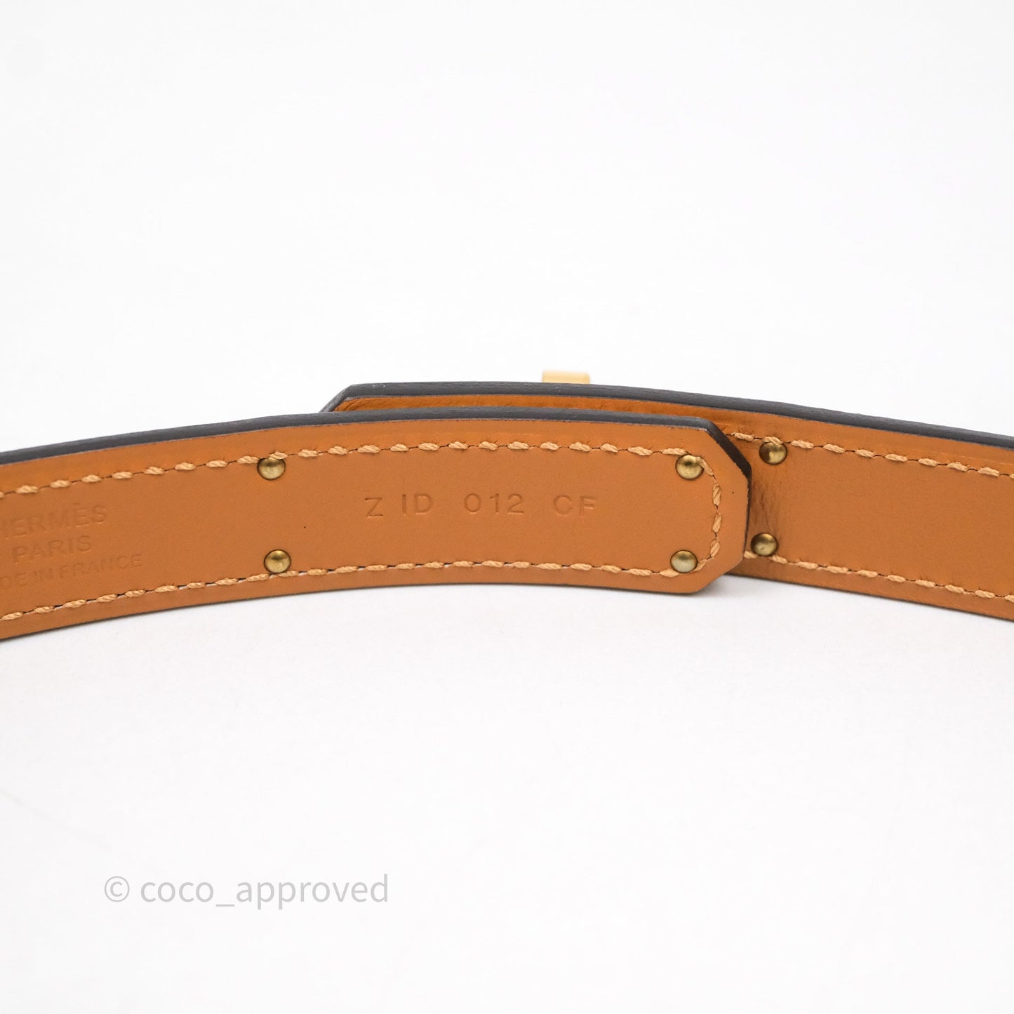 Hermès Kelly Buckle Belt Blanc Epsom Gold Hardware