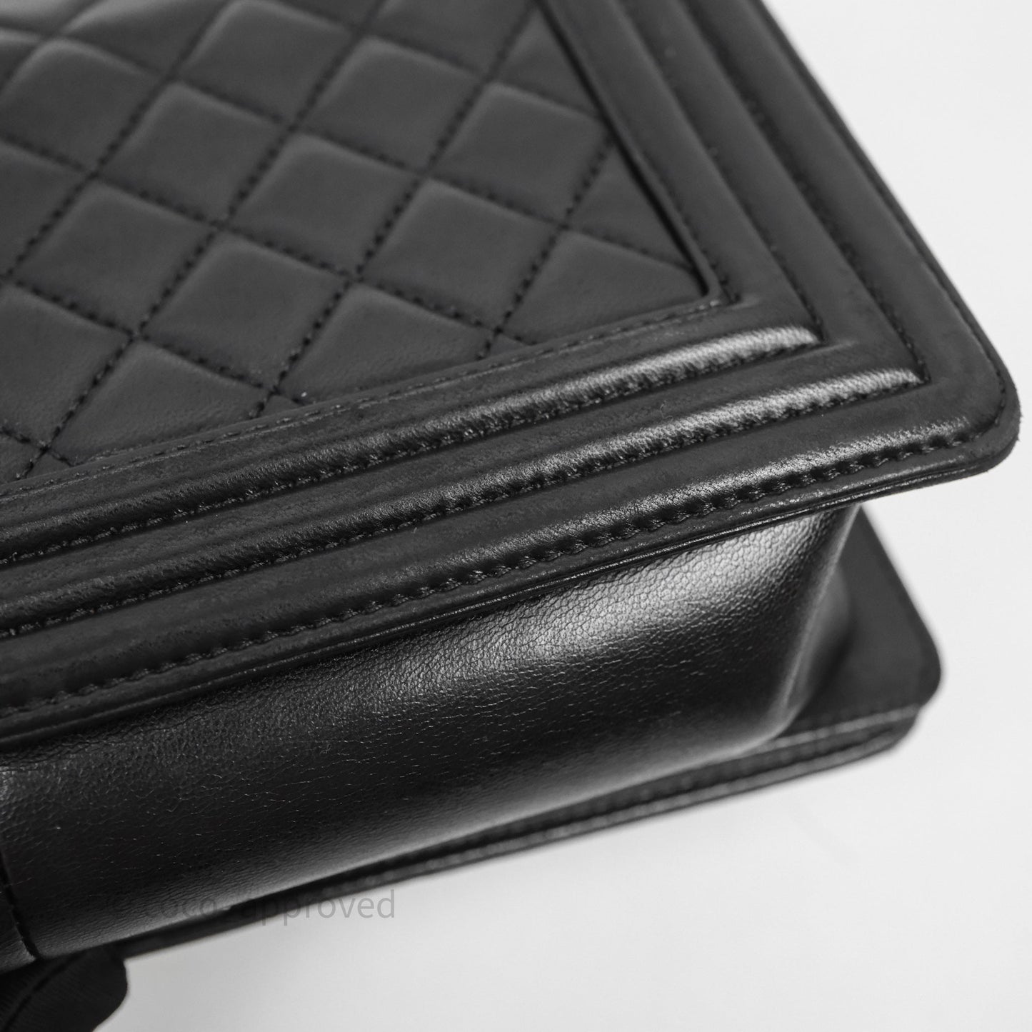 Chanel Medium Boy Quilted Black Lambskin Aged Gold Hardware