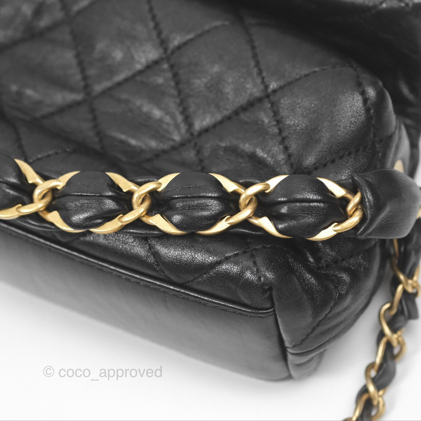 Chanel Small Hobo Bag Crumpled Black Lambskin Aged Gold Hardware 21S