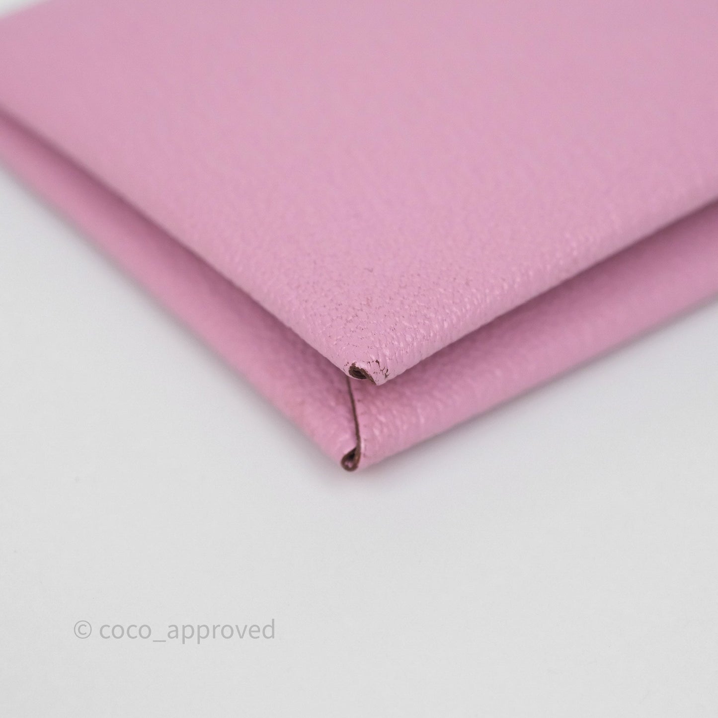 Hermès Calvi Card Holder Mauve Sylvestre Chèvre Mysore