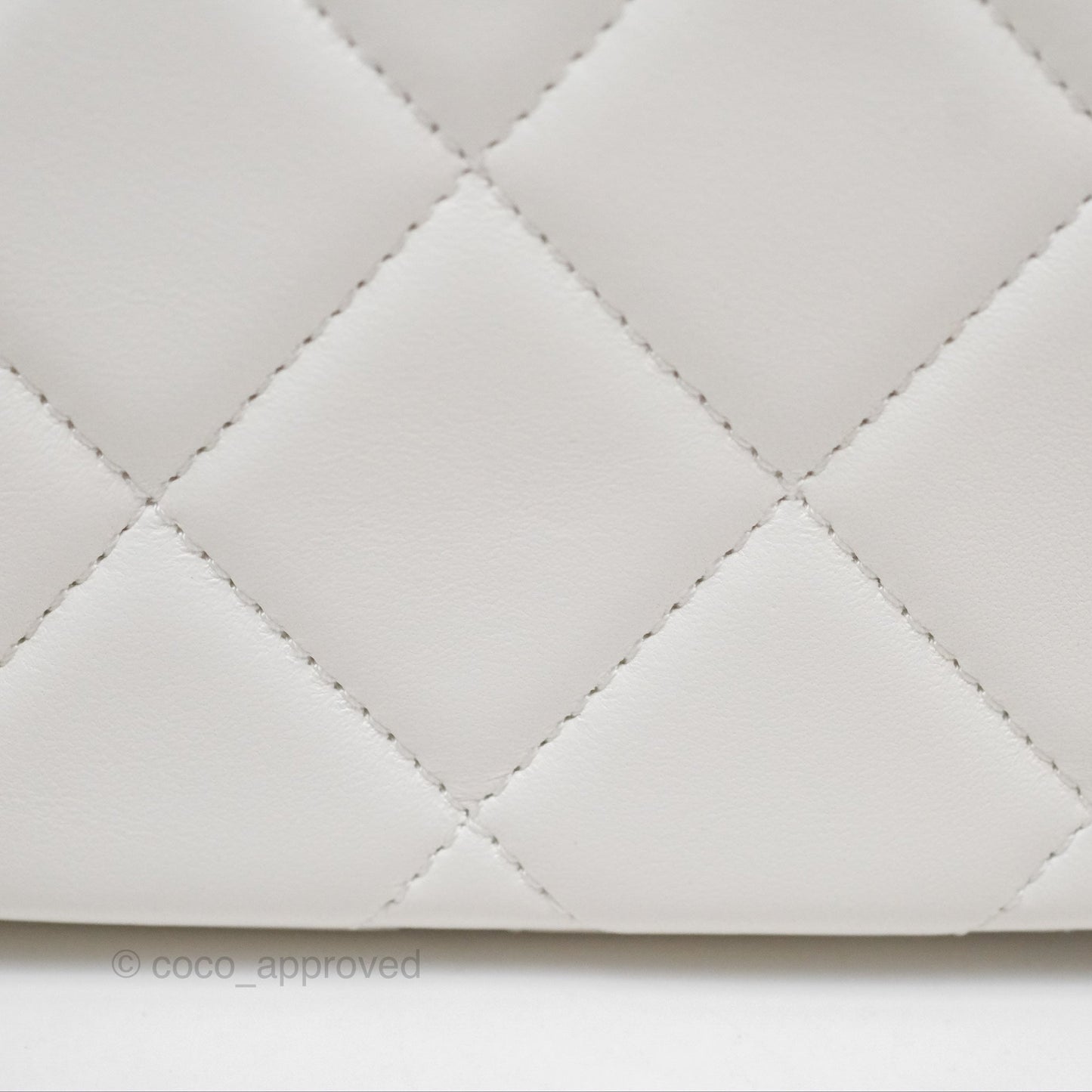 Chanel Quilted My Perfect Mini With Pearl White Lambskin Aged Gold Hardware 21K