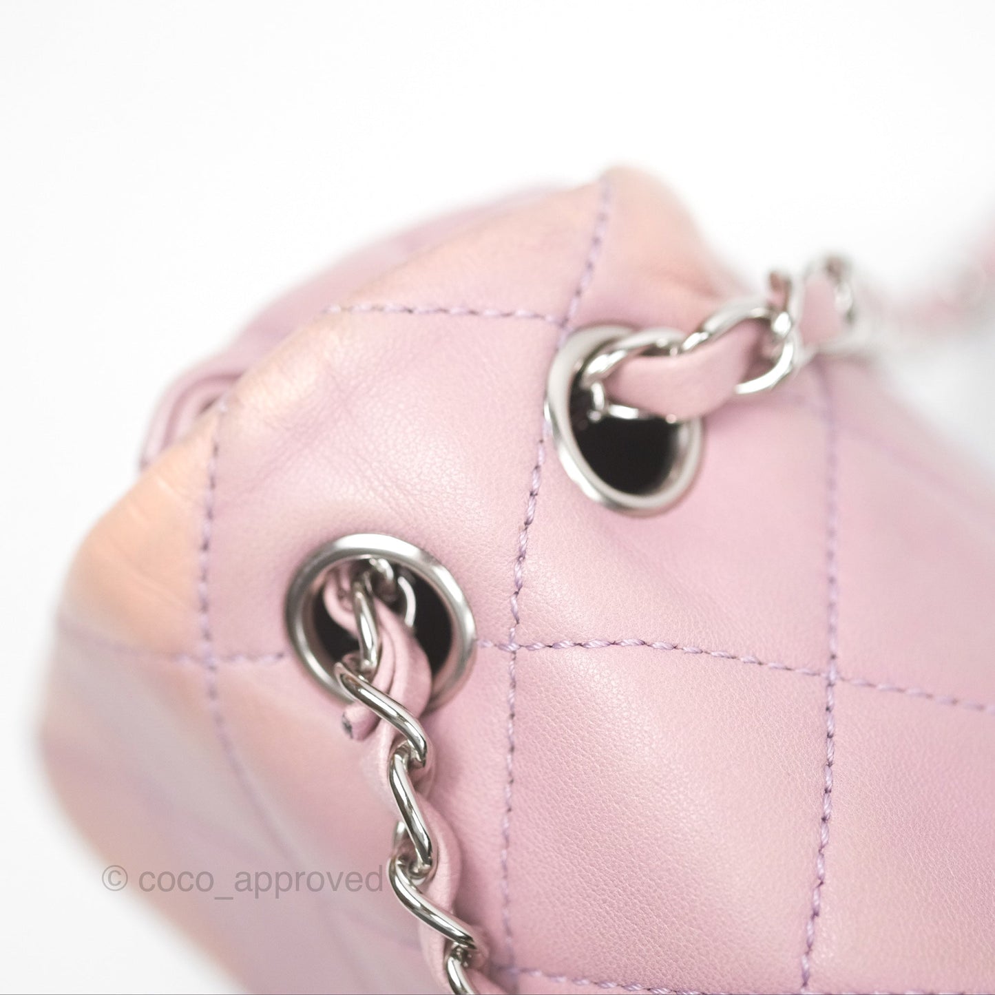 Chanel Medium Bicolor CC Chain Flap Pink/Black Lambskin Silver Hardware