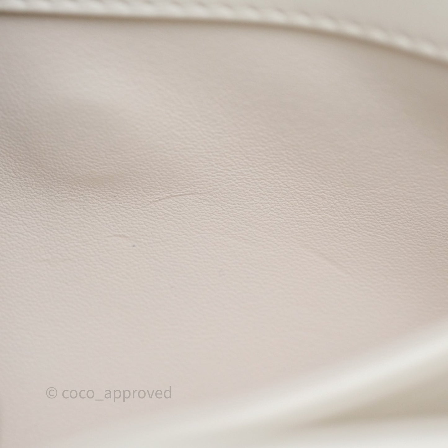 Chanel Mini Trendy CC Handle Bag Lacquered Logo White Lambskin