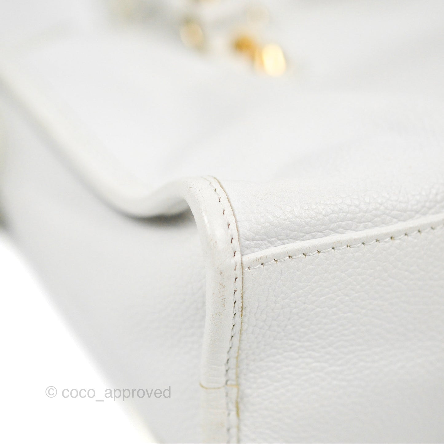 Balenciaga Classic Small City Bag White Aged Calfskin Gold Hardware