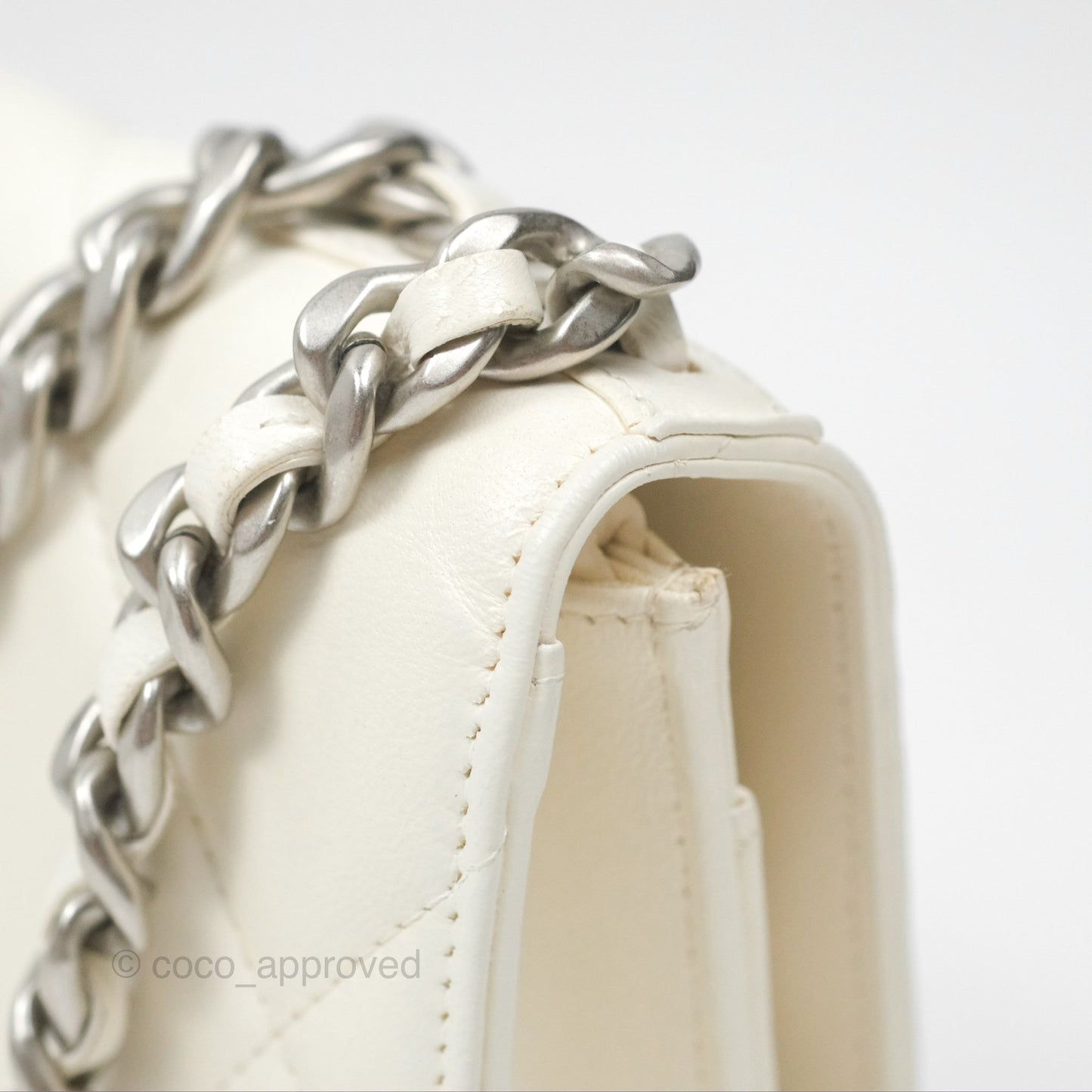 Chanel 19 Wallet on Chain WOC White Mixed Hardware