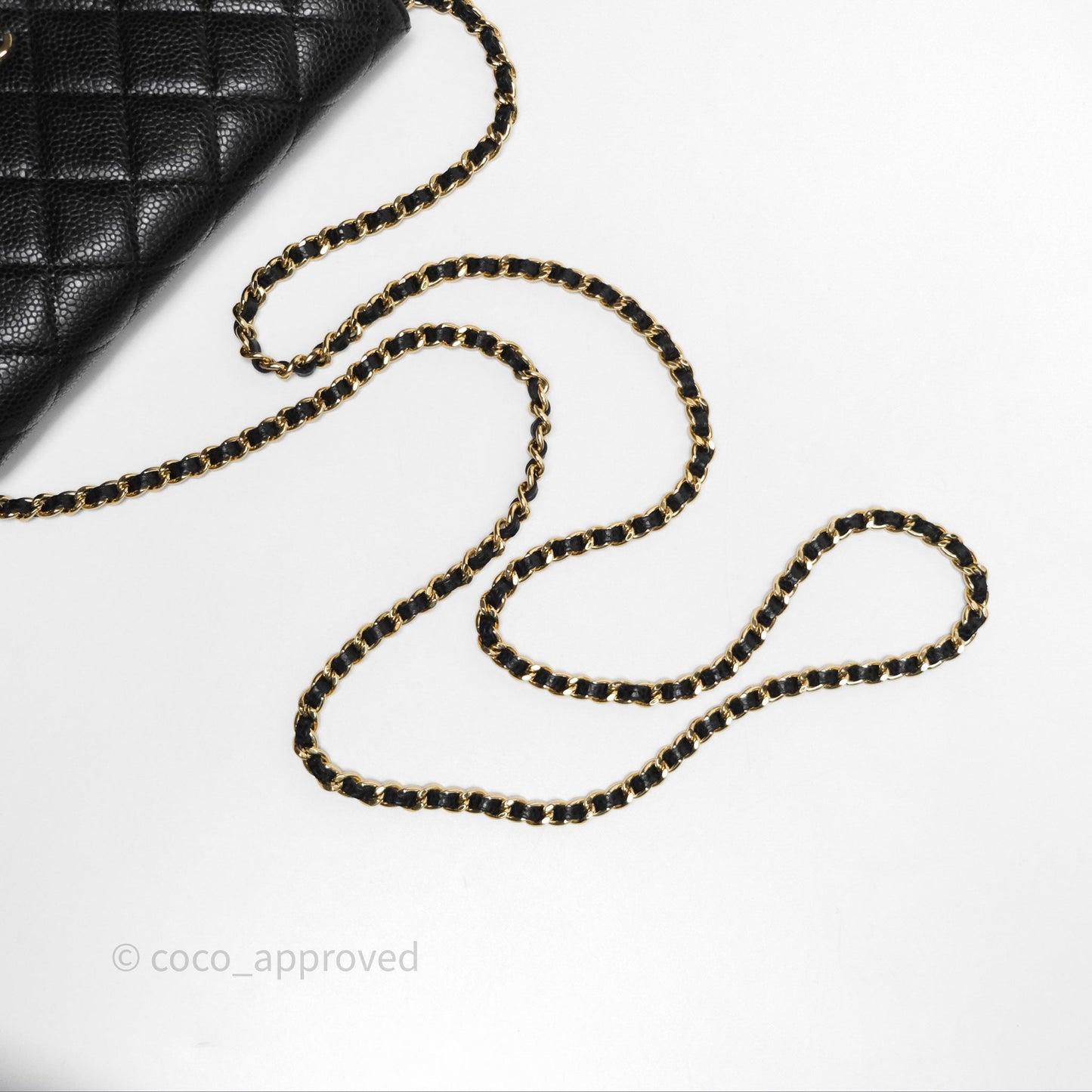 Chanel Quilted WOC Black Caviar Gold Hardware