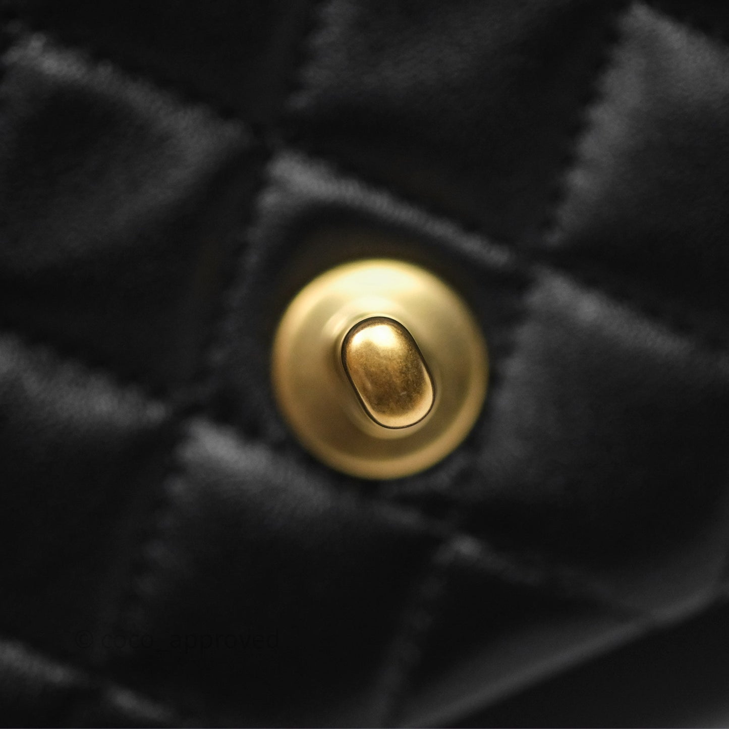 Chanel Pearl Crush Mini Square Quilted Black Lambskin Aged Gold Hardware
