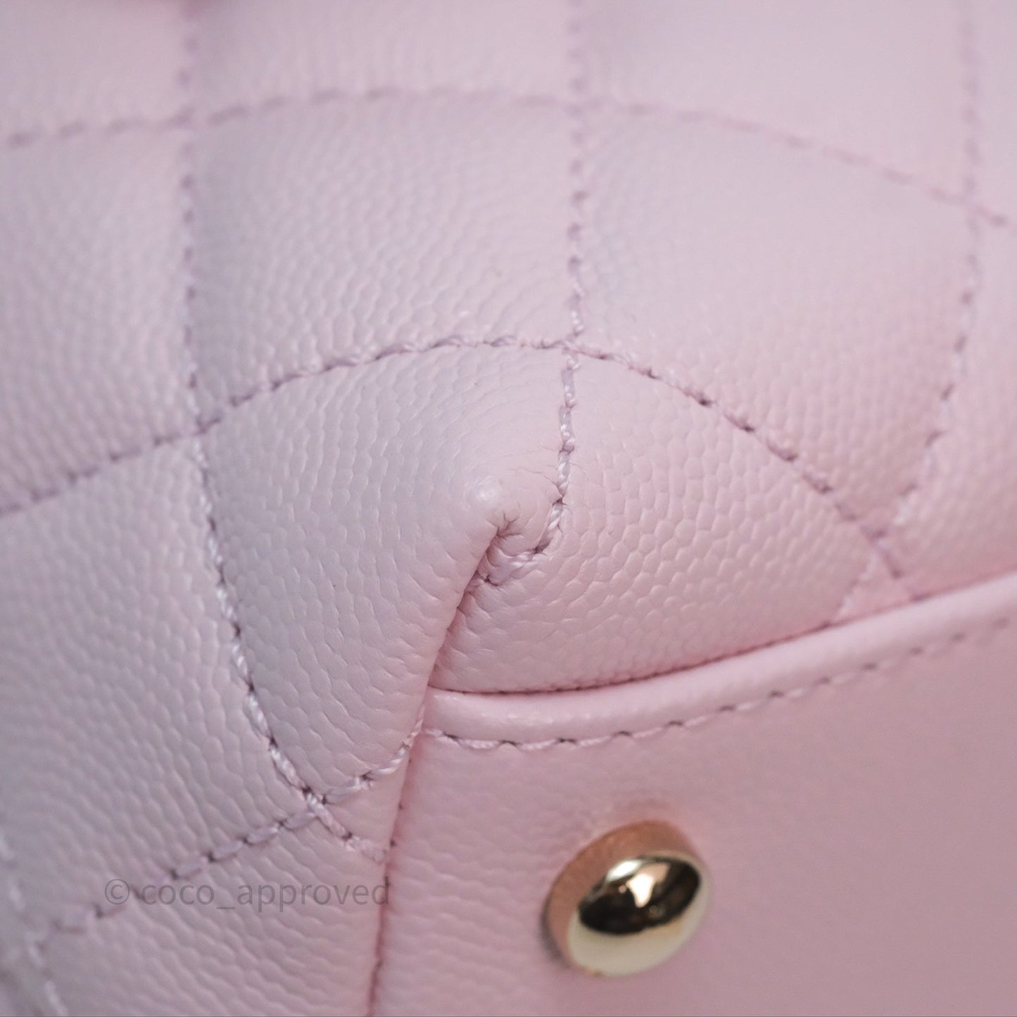 Chanel Small Coco Handle Light Pink Caviar Gold Hardware