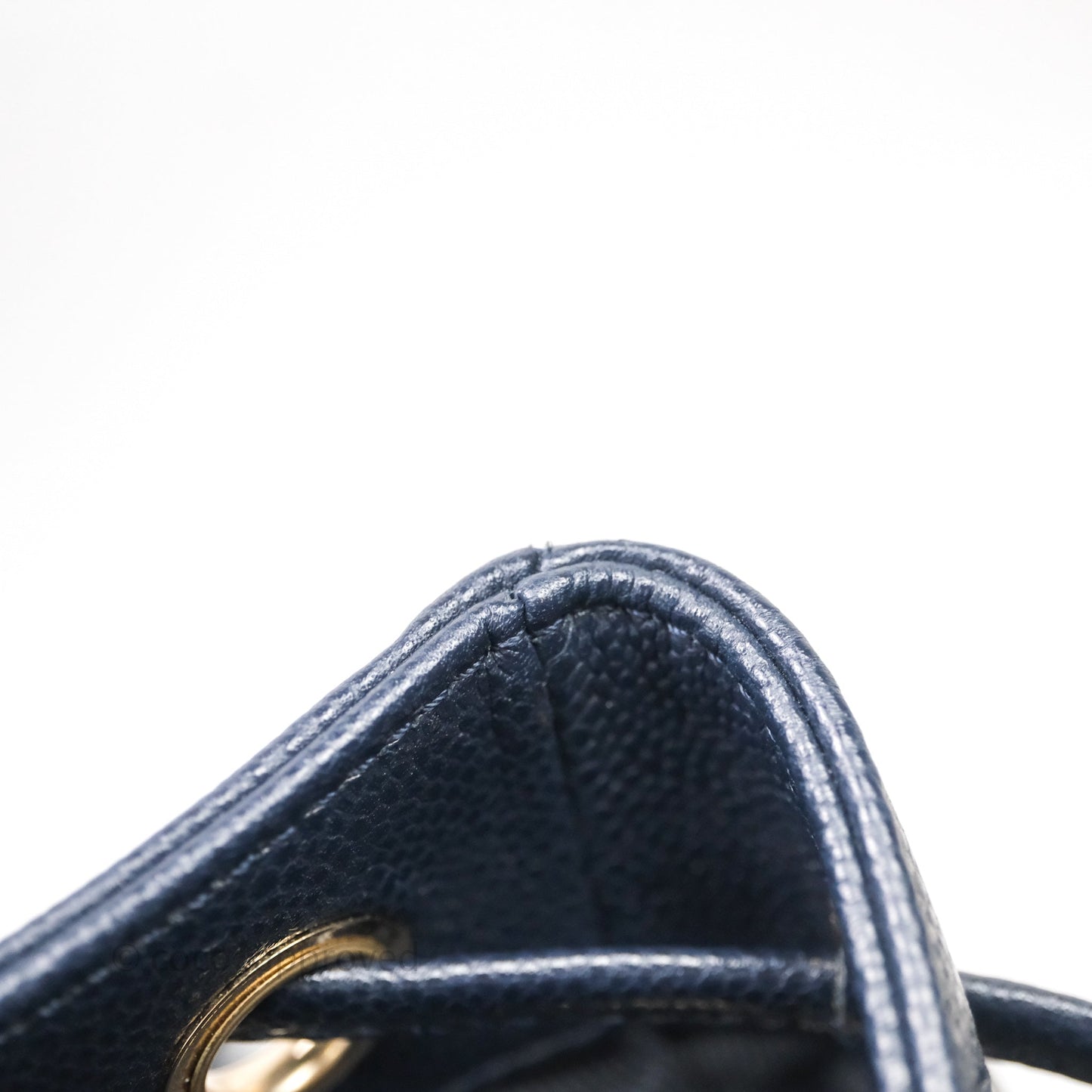 Chanel Quilted Business Affinity Backpack Navy Caviar Light Gold Hardware
