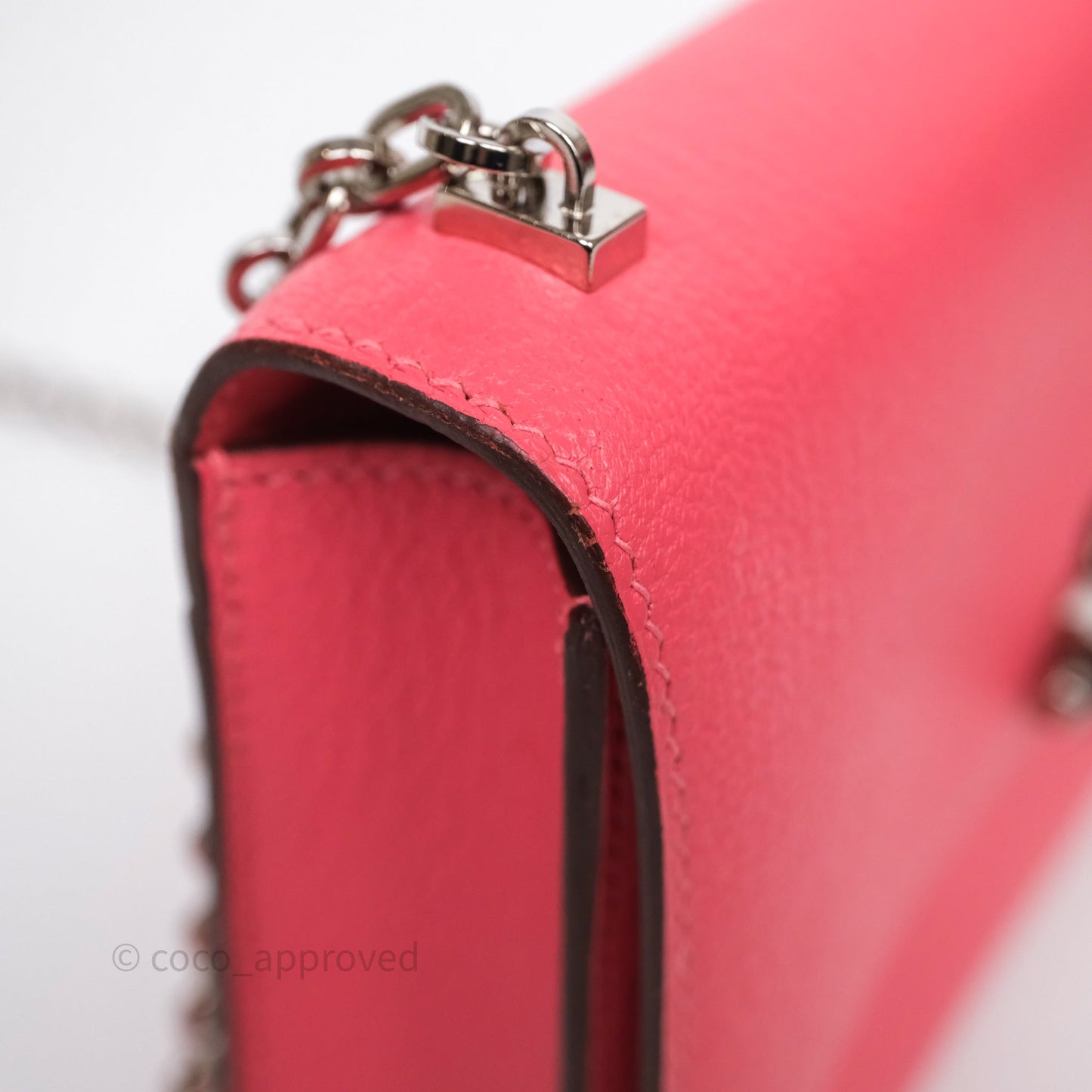 Hermès Mini Verrou Chaine Bag Rose Lipstick U5 Chevre Mysore Palladium Hardware