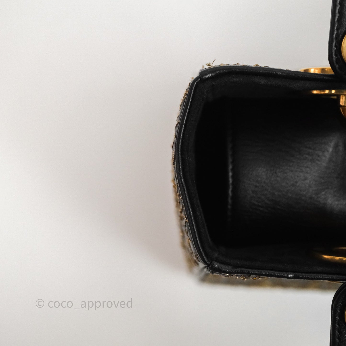Christian Dior Medium Lady Dior Limited Edition The Moon In My EyesBag Black Calfskin Gold Hardware