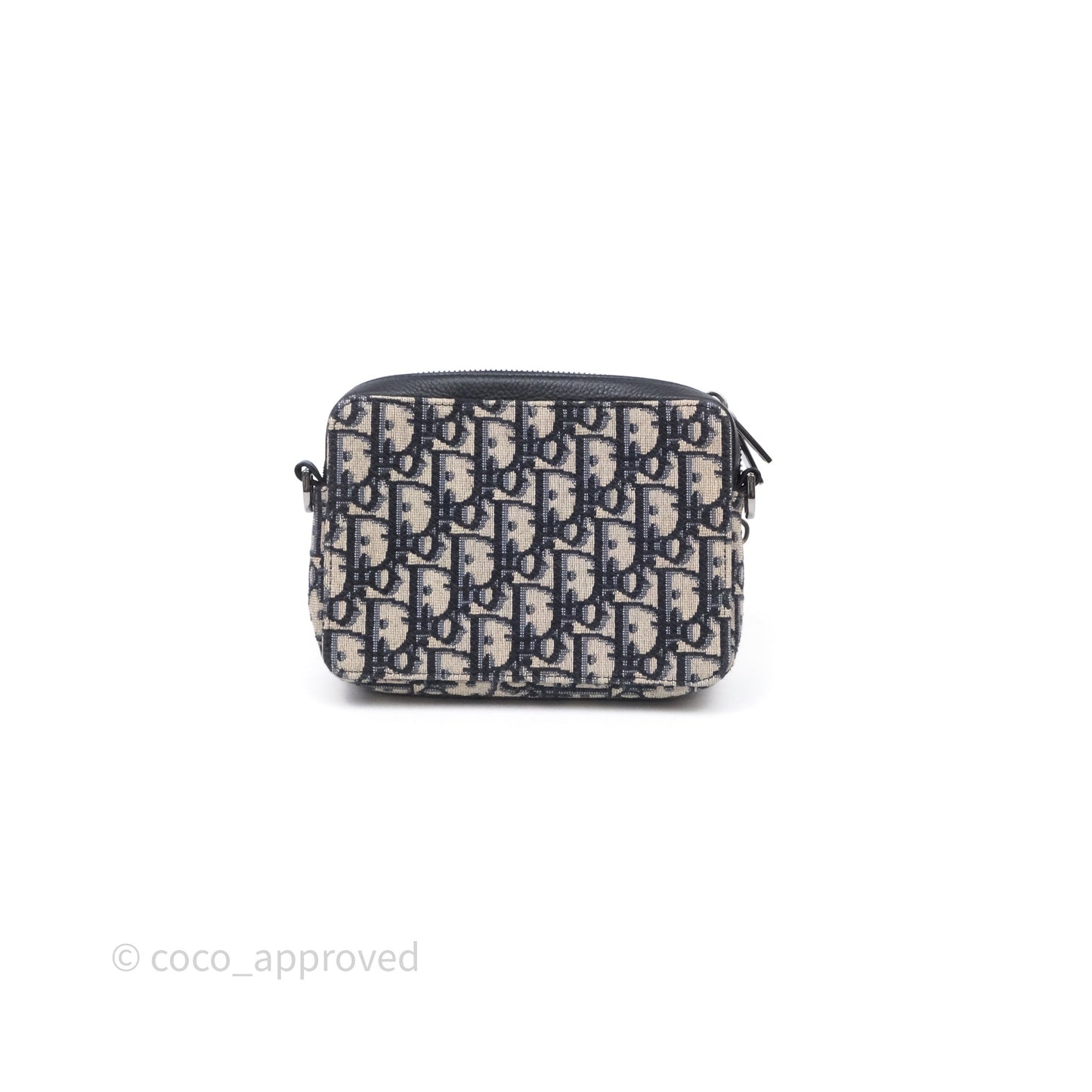 Dior Men's Crossbody Pouch Bag Blue Oblique Canvas