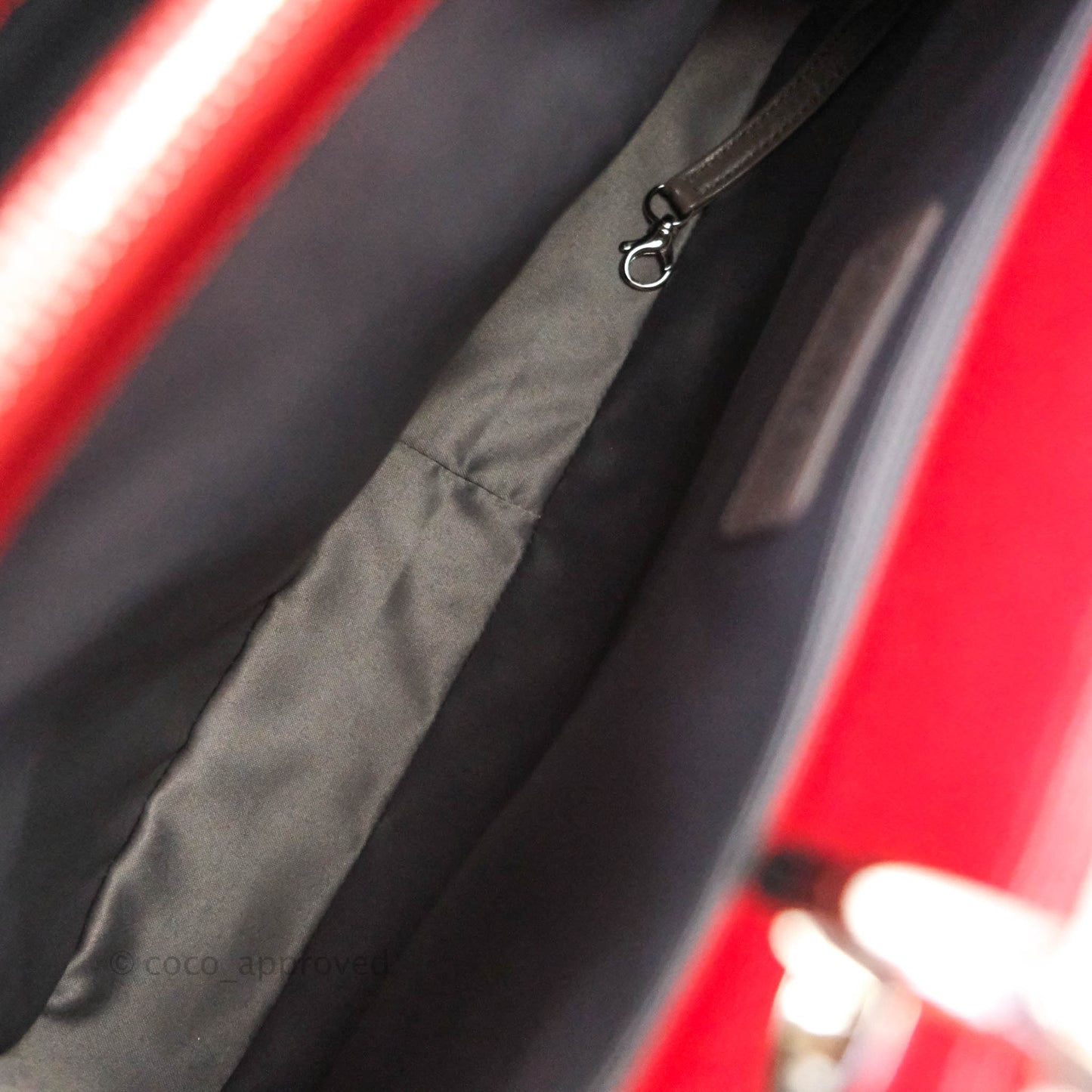 Chanel GST Red Caviar Silver Hardware