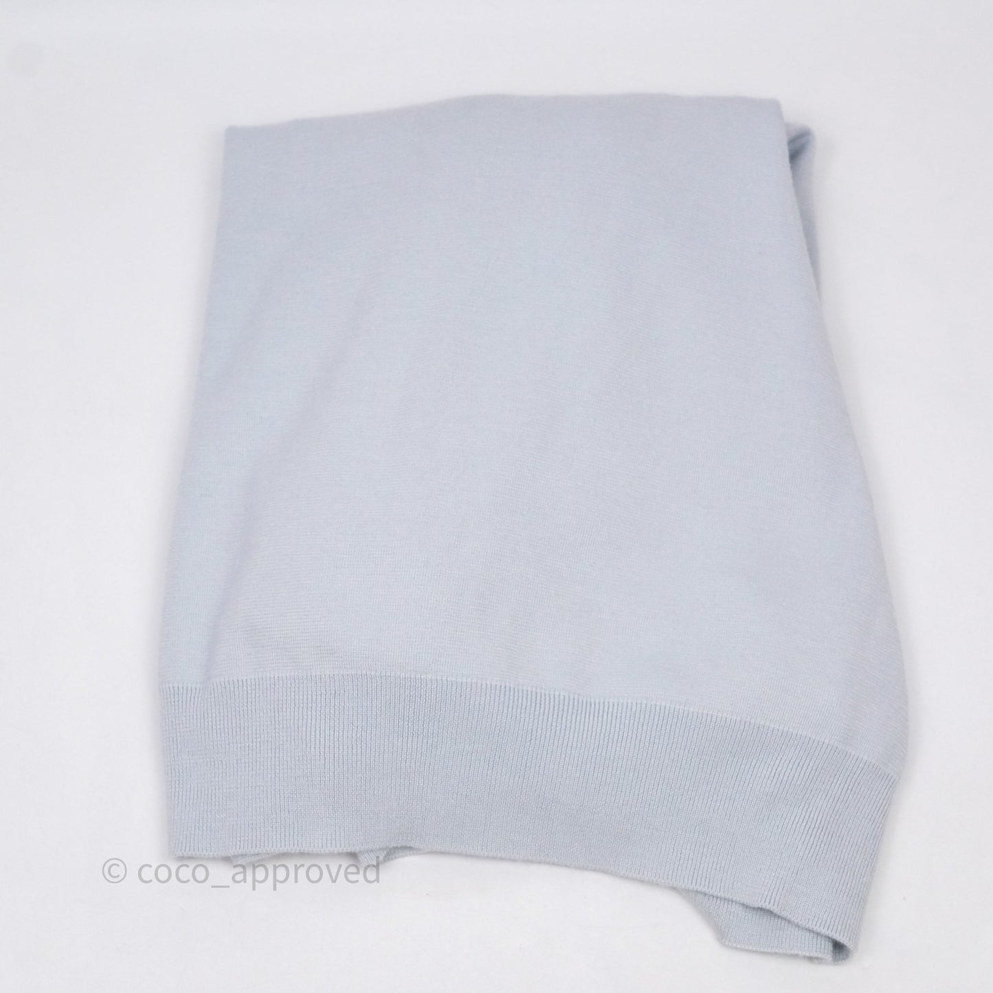 Hermès V-Neck Cardigans Silk/ Cashmere Baby Blue Size 34