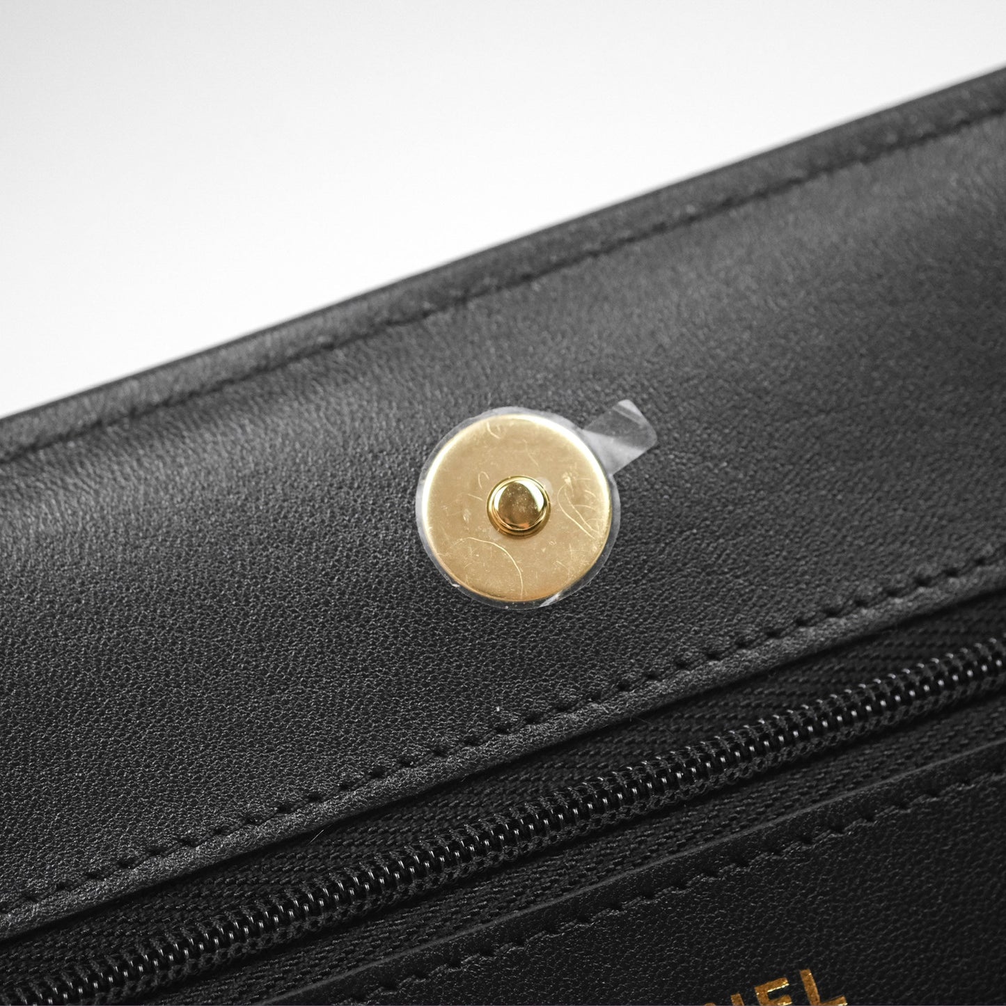 Chanel Quilted Classic Wallet on Chain WOC Black Lambskin Gold Hardware