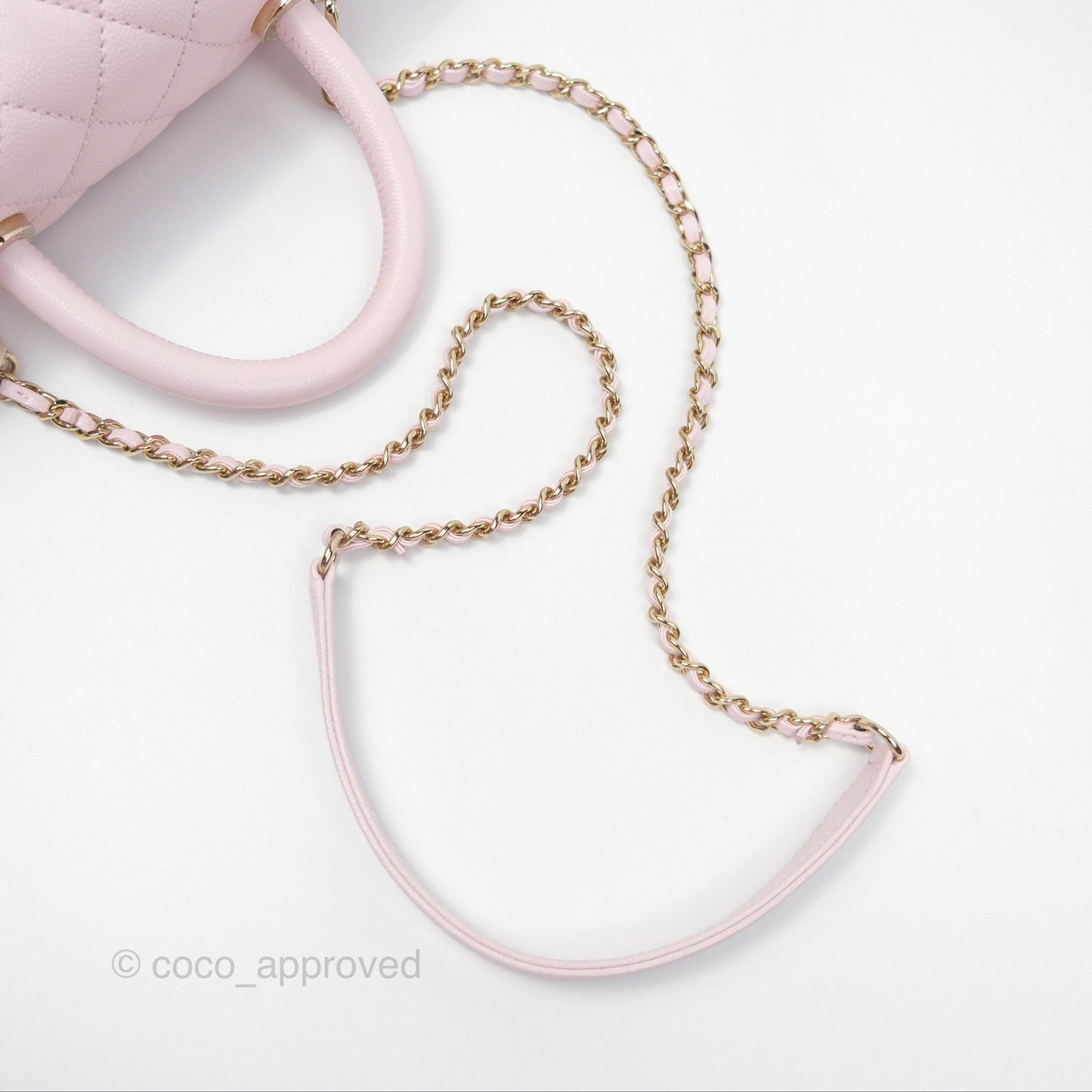 Chanel Small Coco Handle Light Pink Caviar Gold Hardware