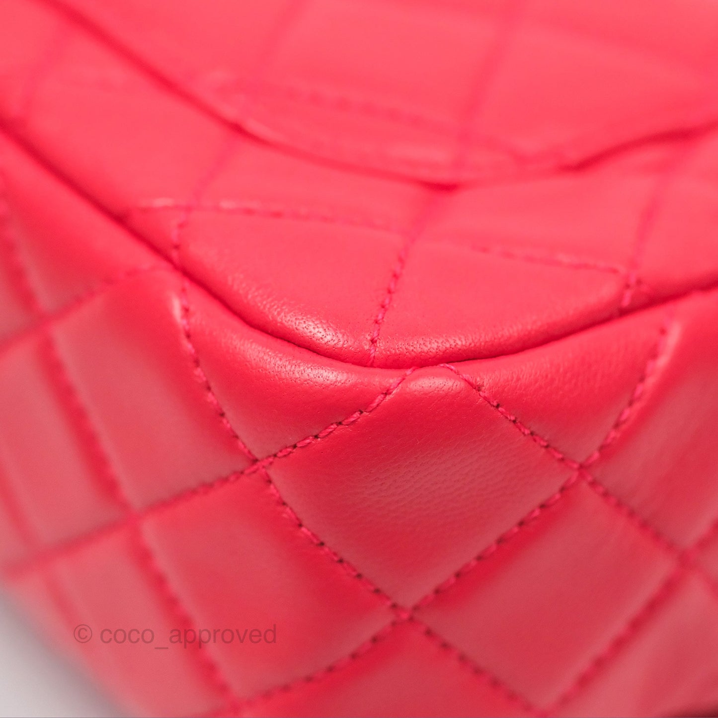 Chanel Mini Rectangular Pearl Crush Chilli Red Lambskin Aged Gold Hardware