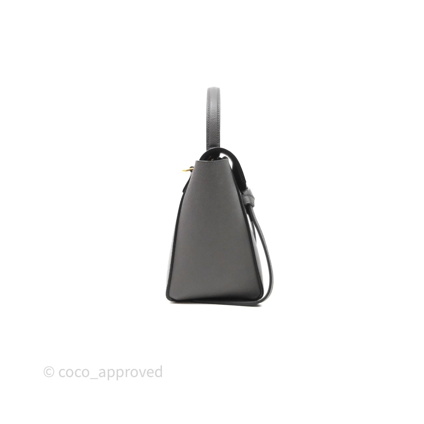 Celine Nano Belt Bag Grey Grained Calfskin Gold Hardware