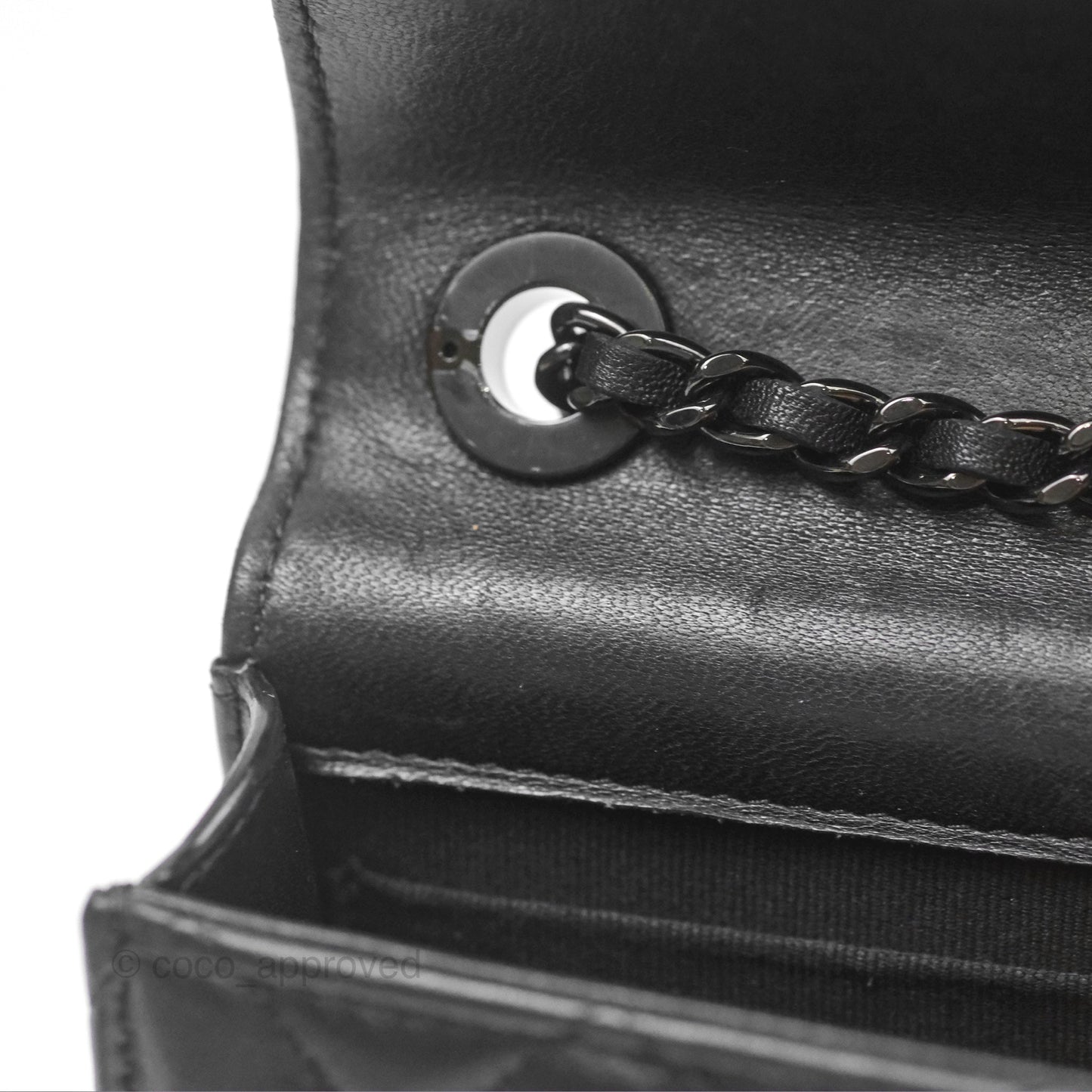 Chanel Mini Trendy CC Clutch With Chain Quilted So Black Lambskin