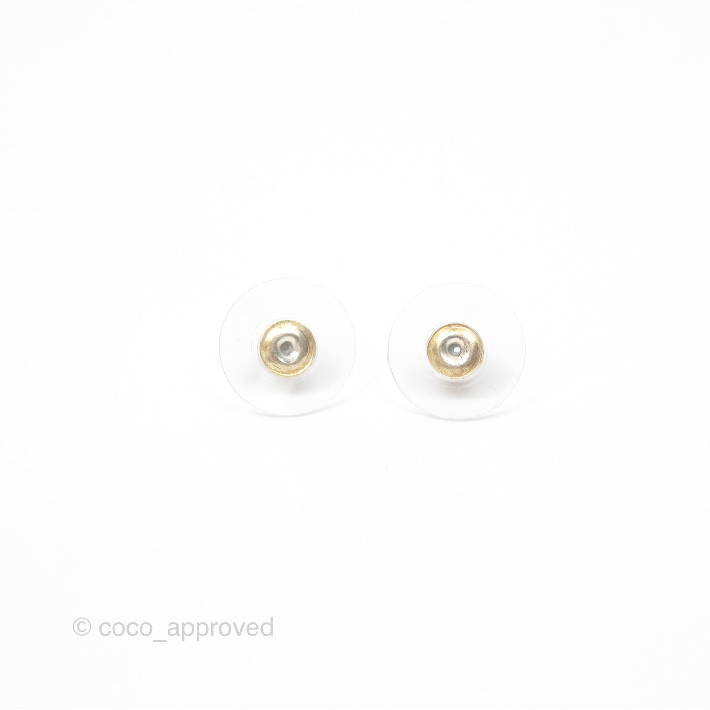 Chanel Crystal CC Earrings Silver Tone 22B