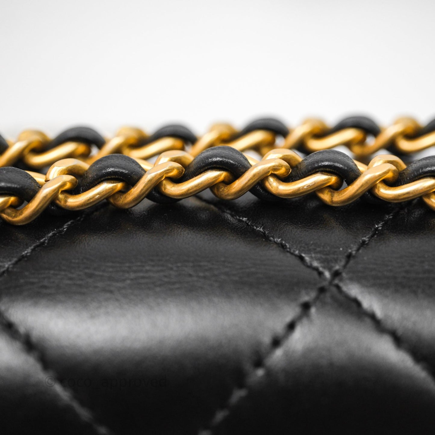 Chanel Mini Perfect Fit Adjustable Quilted Black Calfskin Aged Gold Hardware