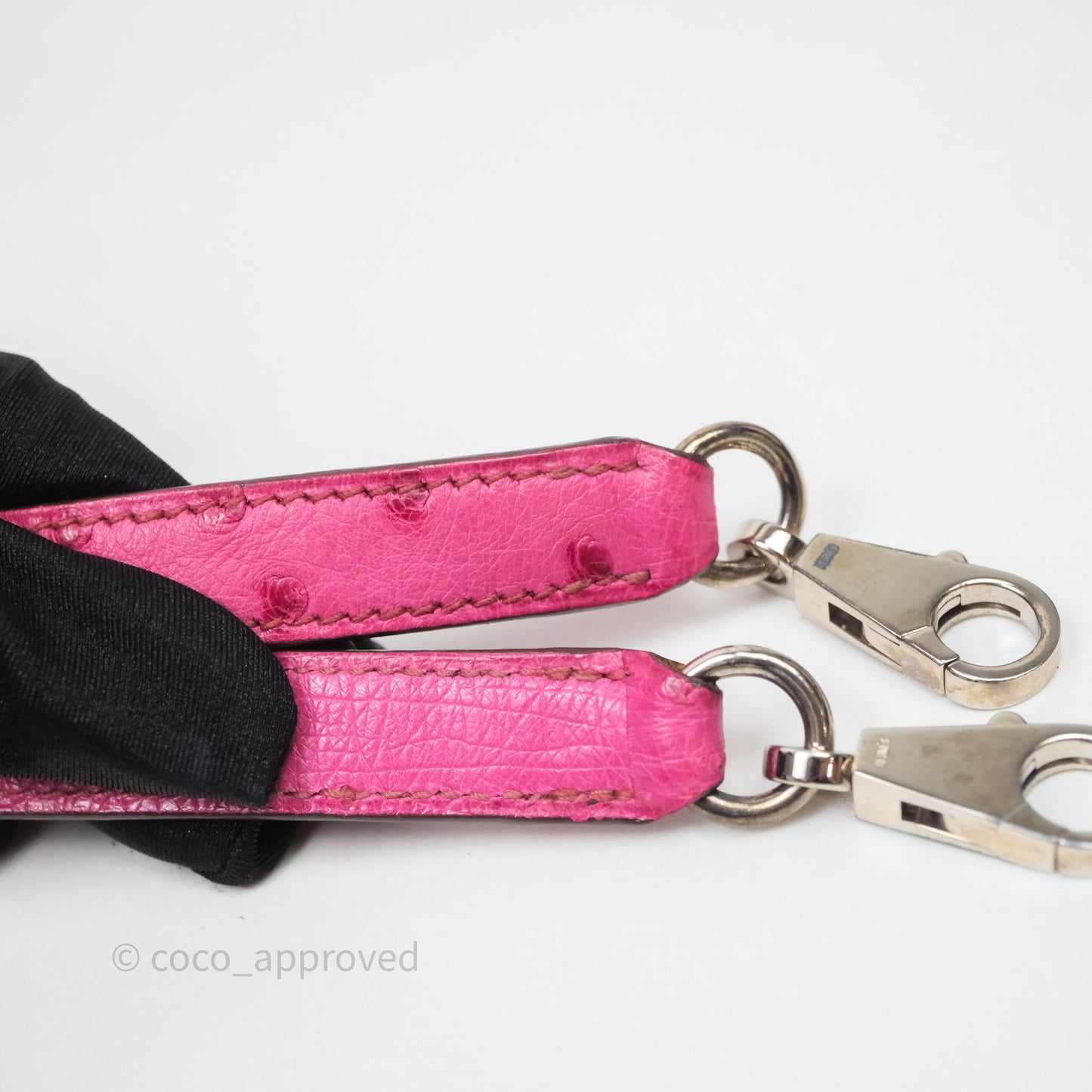 Hermes Kelly 32 Fuchsia Ostrich Palladium Hardware