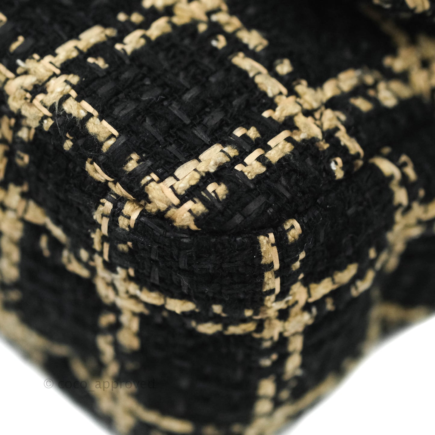 Chanel 19 Small Tweed Black Beige Mixed Hardware