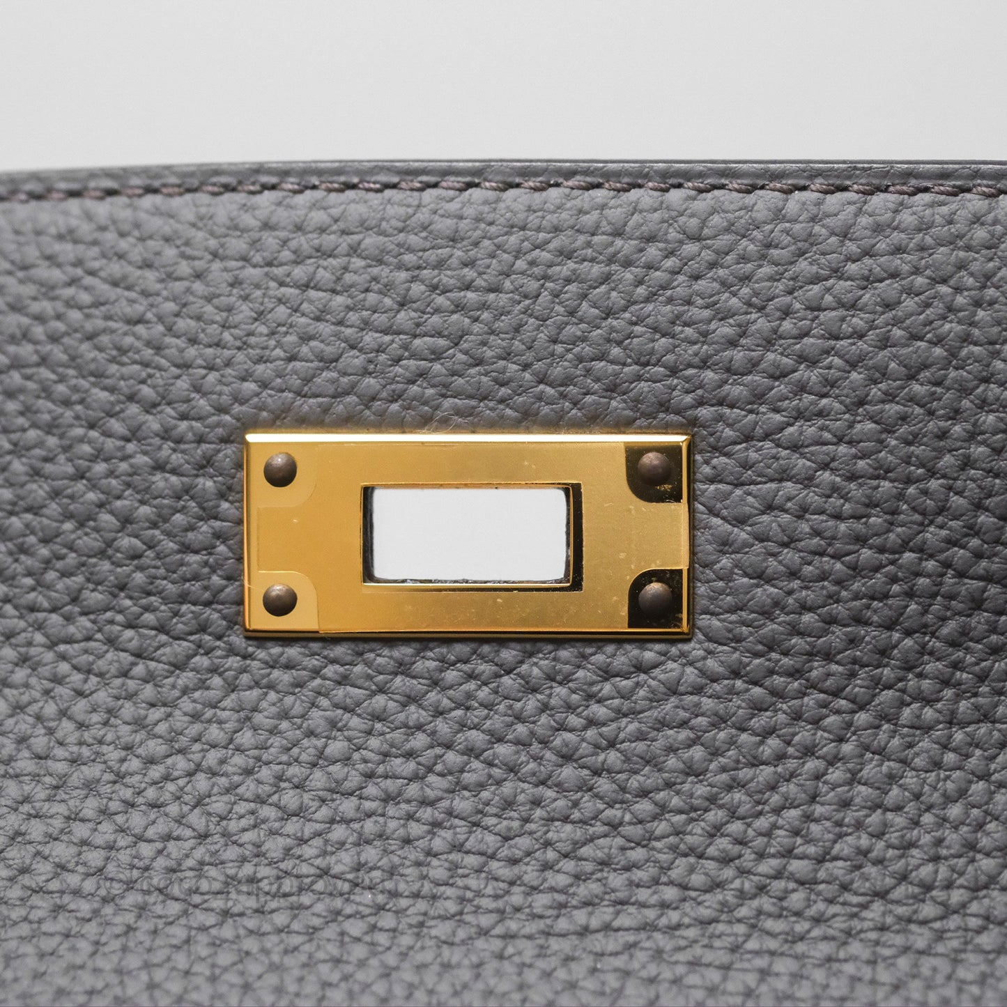 Hermès Kelly II 28 Retourne Etain 8F Togo Gold Hardware