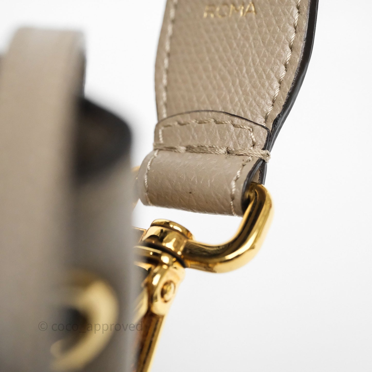 Fendi Mini Mon Tresor Bucket Bag Tortora Grained Calfskin