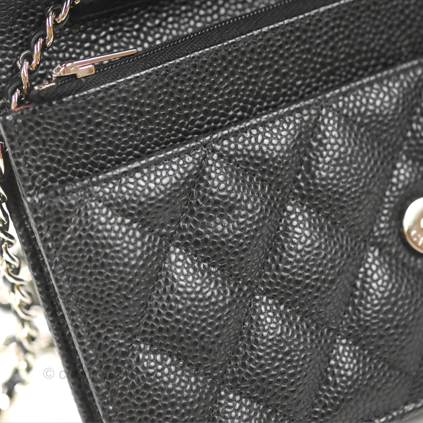 Chanel Quilted WOC Black Caviar Silver Hardware