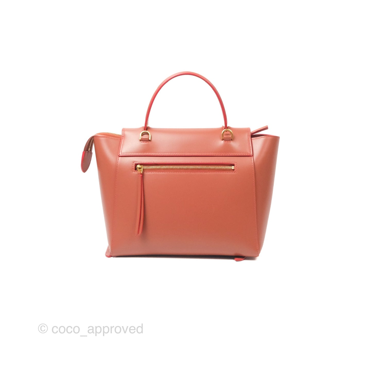 Celine Micro Belt Bag Terracotta Smooth Leather Gold Hardware